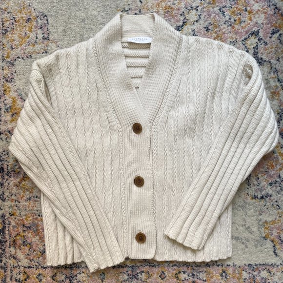 Everlane Sweaters - Everlane Wool Cashmere Rib V-Neck Cardigan
